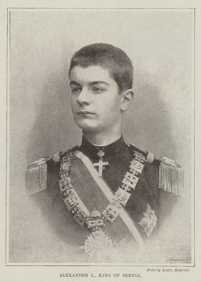 Alejandro I, rey de Serbia de English Photographer