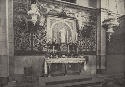 Altar de la Iglesia Latina, Nazaret, en el sitio de la casa donde vivió Cristo de English Photographer