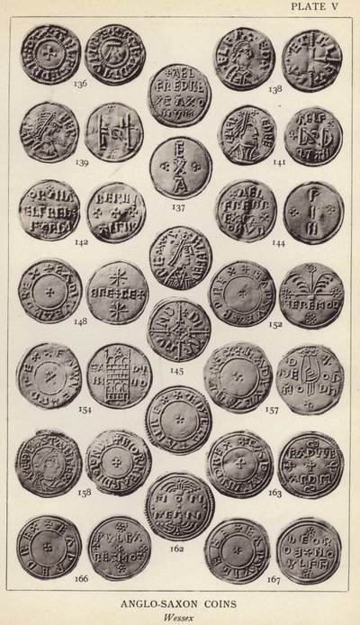 Monedas anglosajonas, Wessex (foto en blanco y negro) de English Photographer