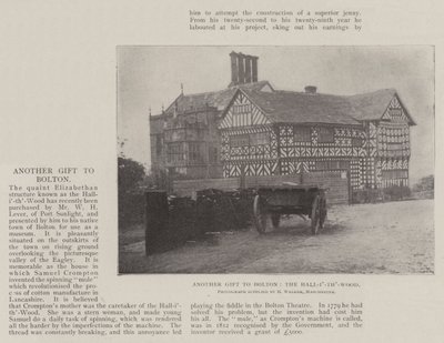 Otro Regalo a Bolton, el Hall-i-th-Wood de English Photographer