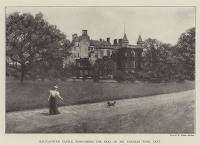 Castillo de Balnagowan, Ross-Shire, la Residencia de Sir Charles Ross, Baronet de English Photographer