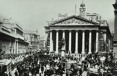 Banco de Inglaterra, Threadneedle Street, Ciudad de Londres, 1890 de English Photographer