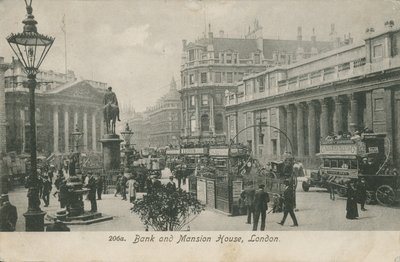 Banco y Mansion House, Londres de English Photographer