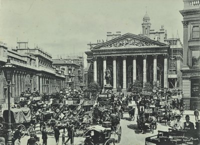 Banco de Inglaterra, Threadneedle Street, Ciudad de Londres, 1890 de English Photographer