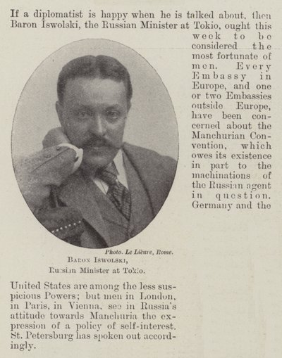 Barón Iswolski, Ministro ruso en Tokio de English Photographer
