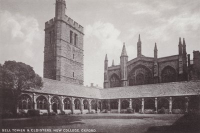 Torre del Reloj y Claustros, New College, Oxford de English Photographer