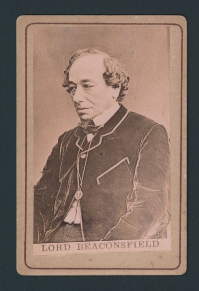 Benjamin Disraeli, tarjeta de visita de English Photographer