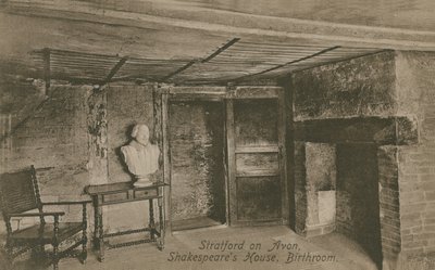 Habitación de nacimiento, Casa de Shakespeare, Stratford upon Avon de English Photographer
