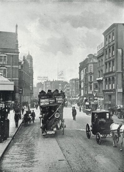 Calle Bishopsgate (sin), mirando al Este desde cerca de Liverpool Street de English Photographer