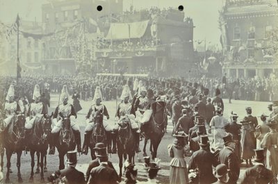 Blackwall Tunnel: ceremonia de apertura con el Príncipe de Gales, luego Rey Eduardo VII, y la Princesa Alejandra, 1897 de English Photographer