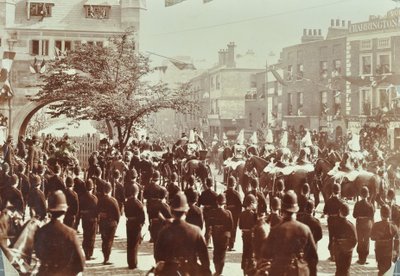 Blackwall Tunnel: ceremonia de apertura con el Príncipe de Gales, luego Rey Eduardo VII, y la Princesa Alejandra, 1897 de English Photographer