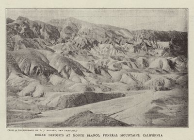 Depósitos de bórax en Monte Blanco, Funeral Mountains, California de English Photographer