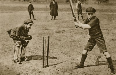 Niños jugando al cricket, Parliament Hill Fields de English Photographer