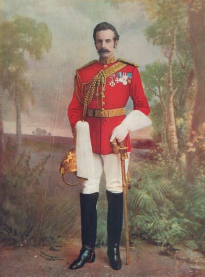 Brigadier General Douglas M. B. H., Conde de Dundonald. Comandando una brigada montada en Sudáfrica de English Photographer