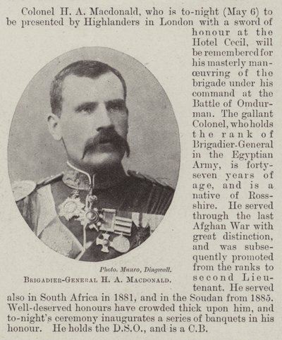 Brigadier General H A Macdonald de English Photographer