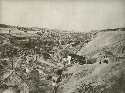 Construcción del Canal de Suez, cortando el desierto de English Photographer
