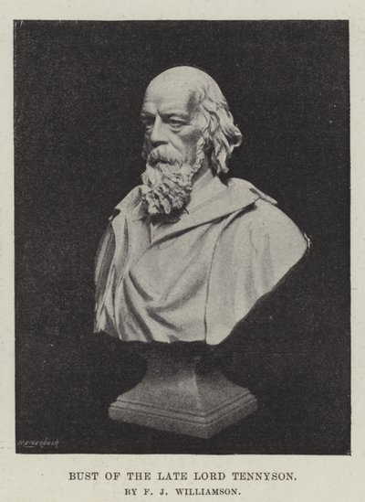 Busto del difunto Lord Tennyson de English Photographer