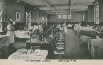 Cambridge Ward, El Hospital Middlesex, Londres. Postal enviada el 16 de agosto de 1913. de English Photographer