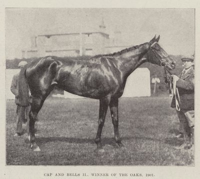 Cap and Bells II, ganador de los Oaks, 1901 de English Photographer