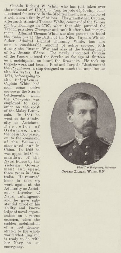 Capitán Richard White, RN de English Photographer