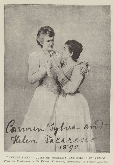 Carmen Sylva (Reina de Rumania) y Helene Vacaresco de English Photographer