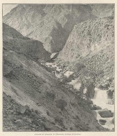 Cascada de Isfairam, en Ferghana, Turkistán Ruso de English Photographer