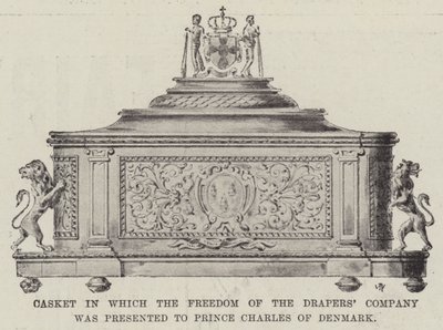 Cofre en el que se presentó la Libertad de la Compañía de Drapers al Príncipe Carlos de Dinamarca de English Photographer