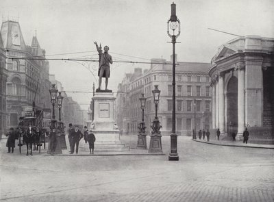 College Green, Dublín, con la estatua de Grattan de English Photographer