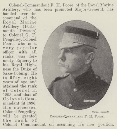 Coronel-Comandante F H Poore de English Photographer