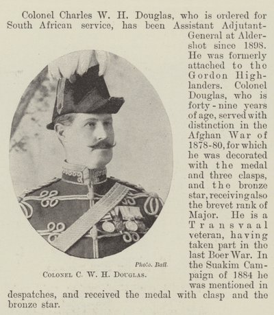 Coronel C W H Douglas de English Photographer