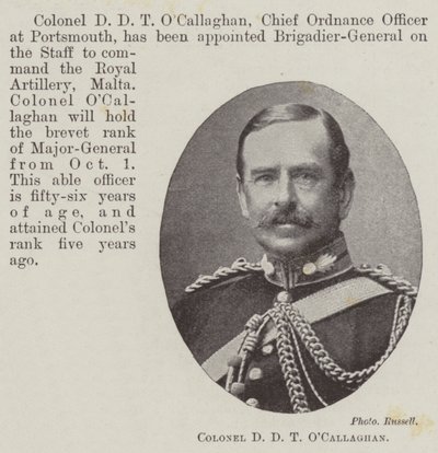 Coronel D D T OCallaghan de English Photographer