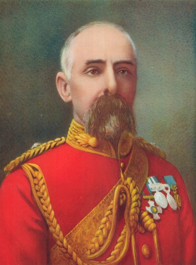 El Coronel H. P. Airey. Comandante del Primer Contingente de Bushmen, Fuerza de Campo Sudafricana de English Photographer
