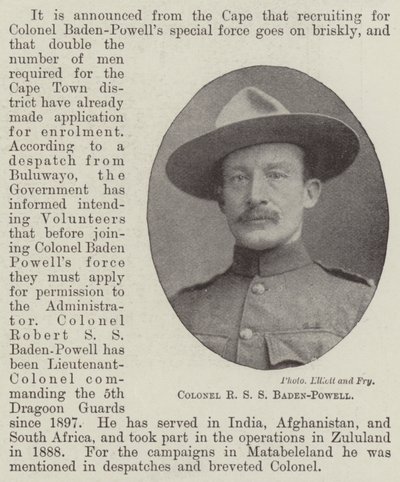Coronel R S S Baden-Powell de English Photographer