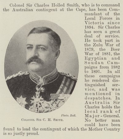 Coronel Sir C H Smith de English Photographer