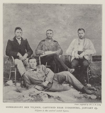 Comandante Ben Viljoen, capturado cerca de Lydenburg, 25 de Enero de English Photographer