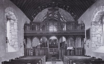 Cornualles: La Pantalla, Iglesia de St Crantock de English Photographer