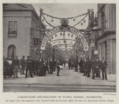 Decoraciones de coronación en Flora Street, Plymouth de English Photographer