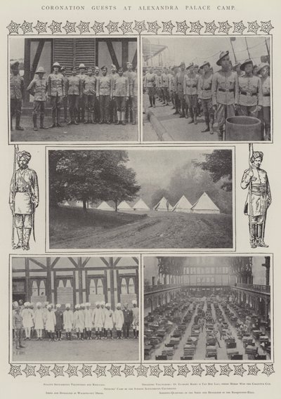 Invitados a la coronación en el campamento de Alexandra Palace de English Photographer