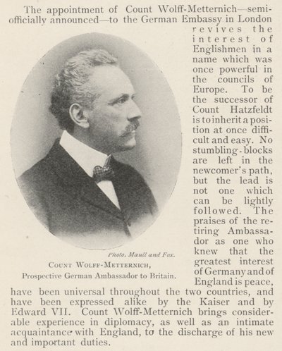 Conde Wolff-Metternich, futuro embajador alemán en Gran Bretaña de English Photographer