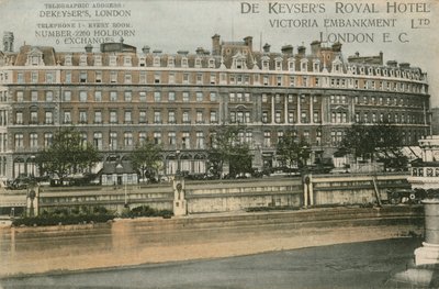 Hotel Real De Keyser, Victoria Embankment, EC de English Photographer