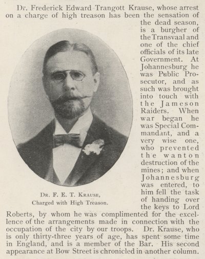 Dr. F E T Krause, acusado de Alta Traición de English Photographer