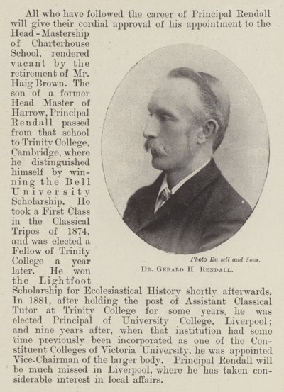 Dr. Gerald H. Rendall de English Photographer