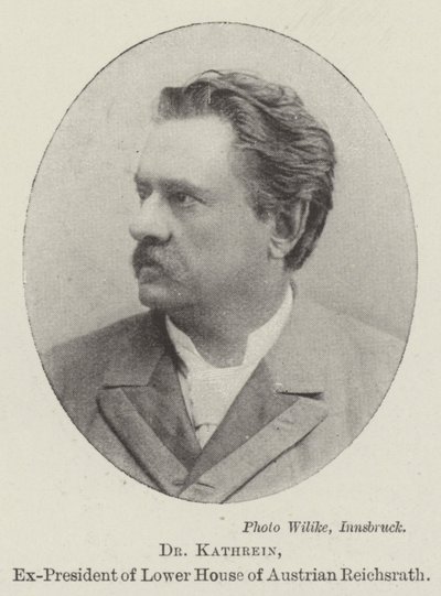 Dr. Kathrein, ex presidente de la Cámara Baja del Reichsrath austriaco de English Photographer