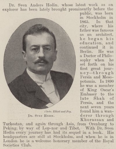 Dr. Sven Hedin de English Photographer