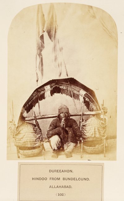 Dureeahon, Hindú de Bundelcund, Allahabad, de The People of India, por J. Forbes Watson, publicado en 1868 de English Photographer