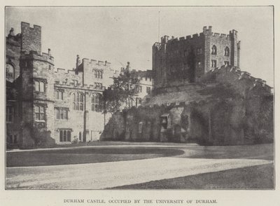 Castillo de Durham, ocupado por la Universidad de Durham de English Photographer