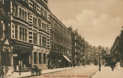 Earls Court Road y Las Mansiones, Londres de English Photographer