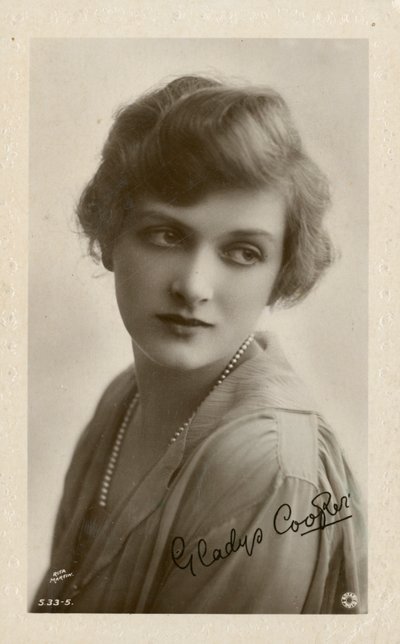 Postal Eduardiana de Gladys Cooper de English Photographer