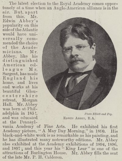 Edwin Abbey, RA de English Photographer