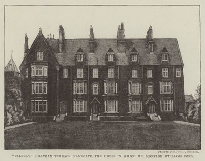 Elleray, Chatham Terrace, Ramsgate, la casa en la que murió el Sr. Montagu Williams de English Photographer